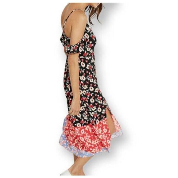Express Floral Maxi Dress - Black and Red - Picture 2 of 13